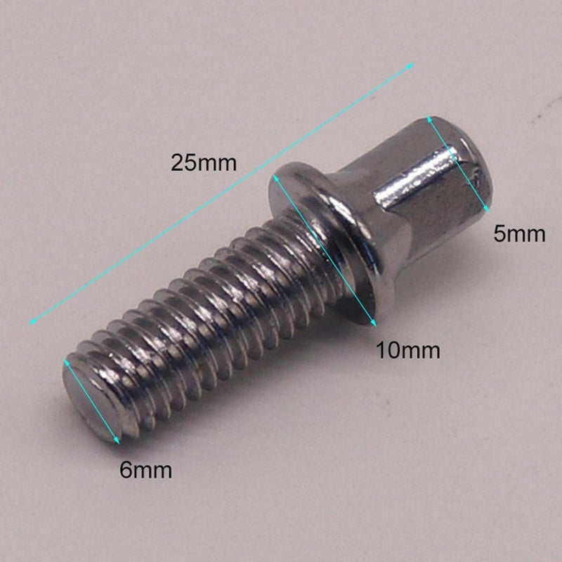 DYNWAVE 10 Pieces Drum Tension Rods Smooth Deep Thread Strong Short Screws Percussion Hardware for Snare Drum DIY Accessories Replaces Parts, M6X15mm - Image 4